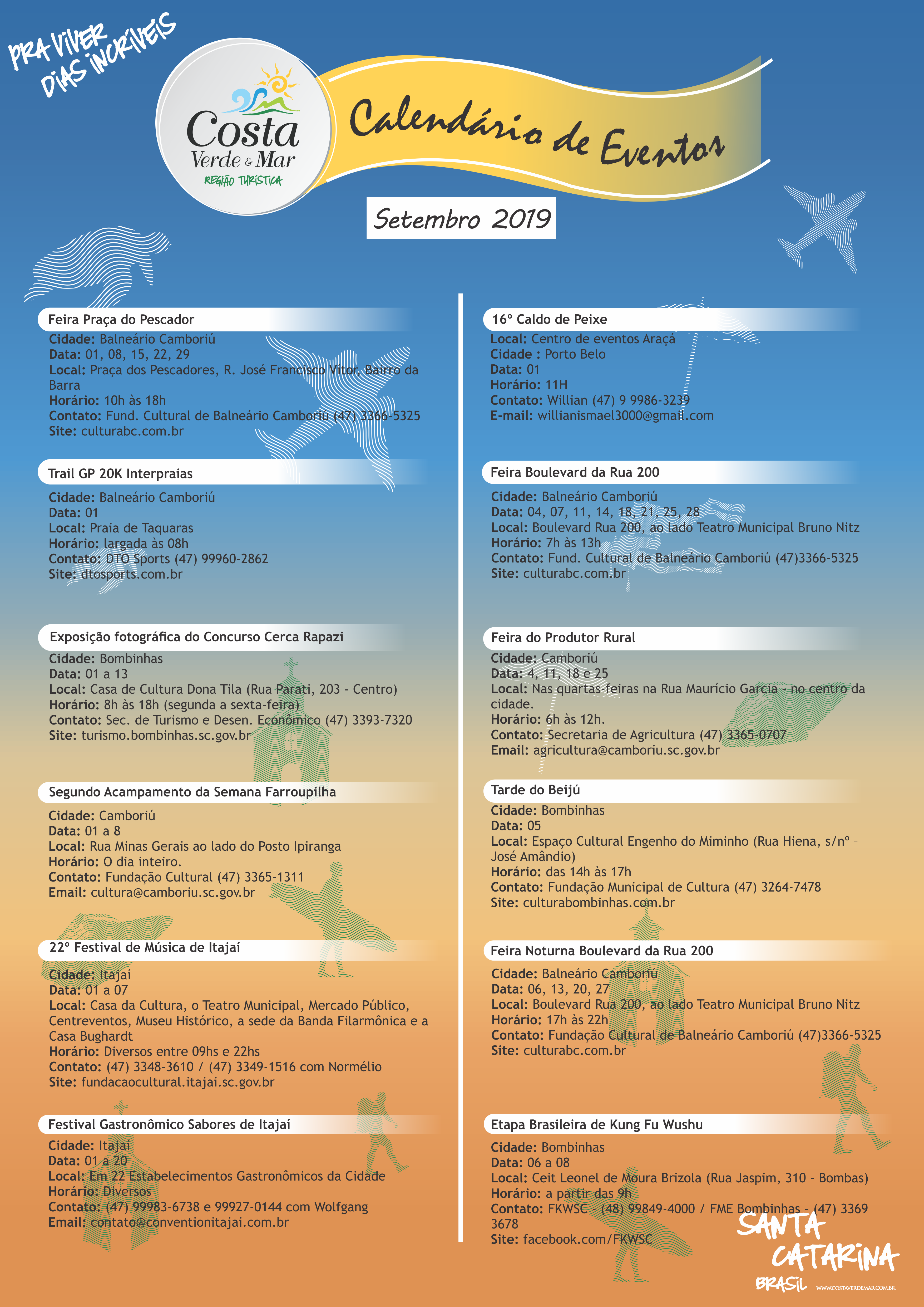 You are currently viewing Confira o Calendário de Eventos da Região Turística Costa Verde & Mar do mês de Setembro