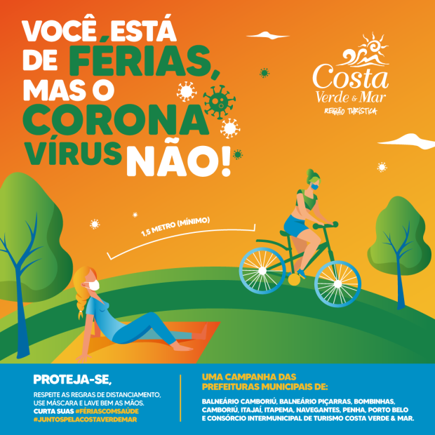 You are currently viewing Campanha “Você está de férias, mas o Coronavírus não!” busca sensibilizar visitantes da Costa Verde & Mar (SC)