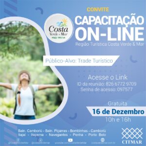 Read more about the article Costa Verde & Mar promove capacitação on-line e gratuita para profissionais do trade turístico